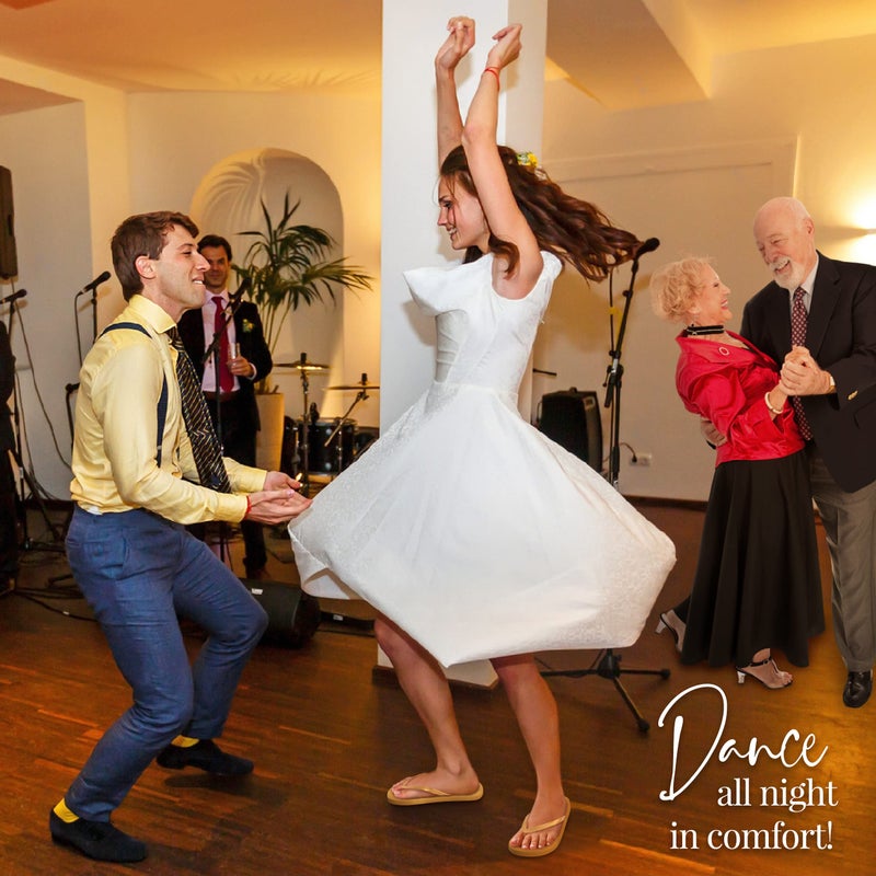 Orca Bulk Flip Flops For Wedding Guests (GOLD) | 52 Pack Wholesale Wedding Sandals - Image 2