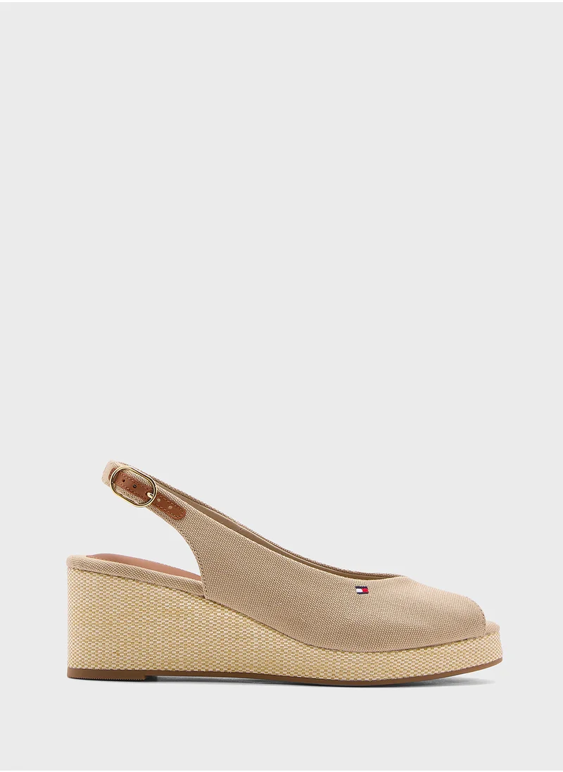 تومي هيلفيغر MID WEDGE SLINGBACK ESPADRILLES