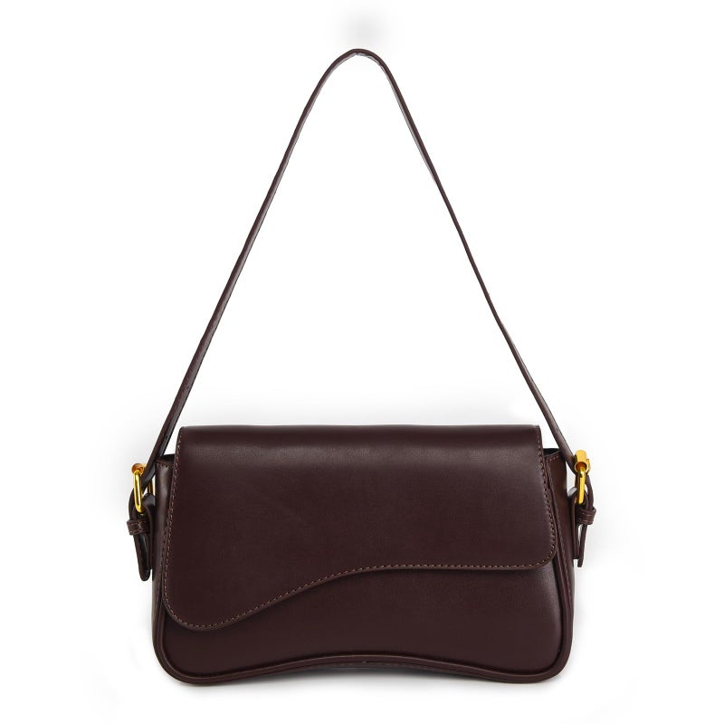 Gumhay Shoulder Bag for women Clutch Purse Handbag PU Leather Tote Bag with 2 Removable Straps and Zipper Closure Crossbody Bags (A-Coffee Color) - Image 1