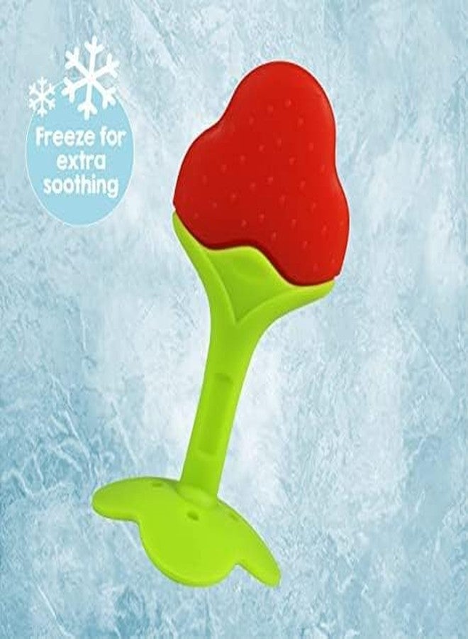Miracle Moms Silicone Teething Toys for 0-12 Month babies/BPA Free Soft and Textured Fruit shaped Silicone Teether Gum Chews Infant Toys/ Baby Fruit Teether and soother pacifier/fruit shaped teether for baby (Pack of 2) Any shape - Image 2