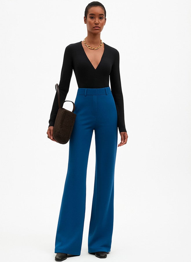 ساسافراس بنطلون نسائي أزرق بقصة عادية - Image 4