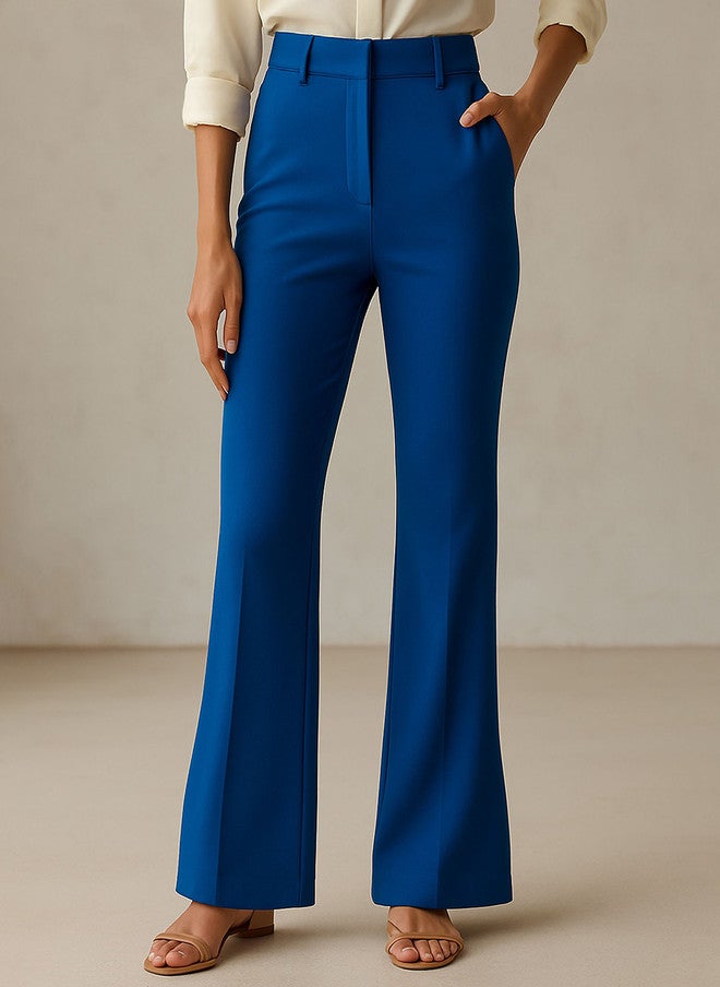 ساسافراس بنطلون نسائي أزرق بقصة عادية - Image 1