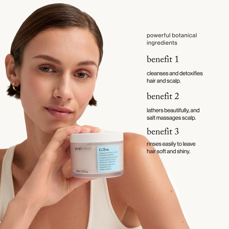 goop Beauty Scalp Scrub Shampoo | Exfoliator to Dexofiy & Purify | Himalayan Salt & Rosehip Oil | Cleanses Hair of Product Buildup | 6.7 fl oz - Image 2