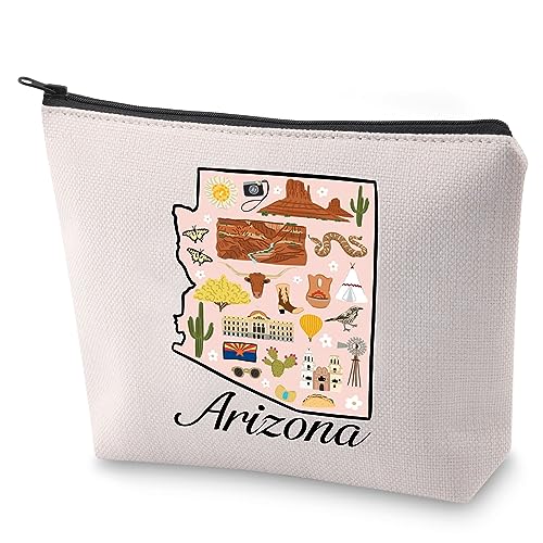 BLUPARK Arizona Lover Cosmetic Bag Arizona Souvenir Gift Arizona Travel Makeup Bag Gift From Arizona Arizona - Image 1