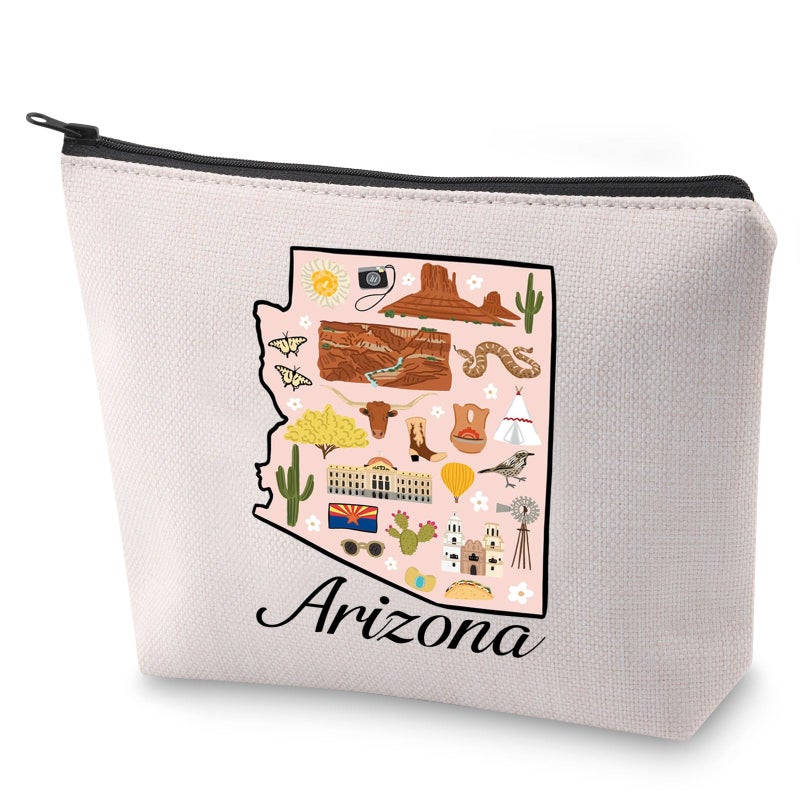 BLUPARK Arizona Lover Cosmetic Bag Arizona Souvenir Gift Arizona Travel Makeup Bag Gift From Arizona Arizona - Image 2