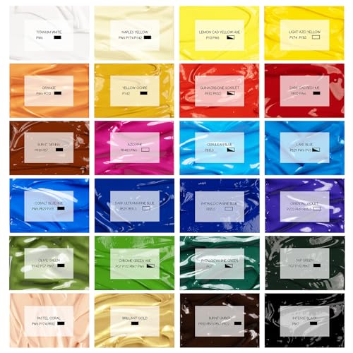 MEEDEN Yellow Ochre Acrylic Paint: 1 L /33.8 oz Heavy Body Gloss Non-Toxic - Thick Art Paints for Canvas Crafts Wood Metal Plastic Wall - Image 2