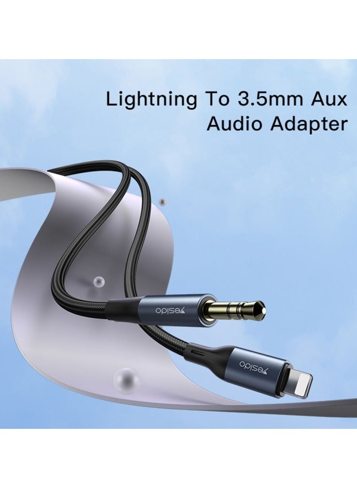يسيدو Yesido YAU35 AUX محول Lightning إلى 3.5 ملم كابل صوت 100 سم - Image 3