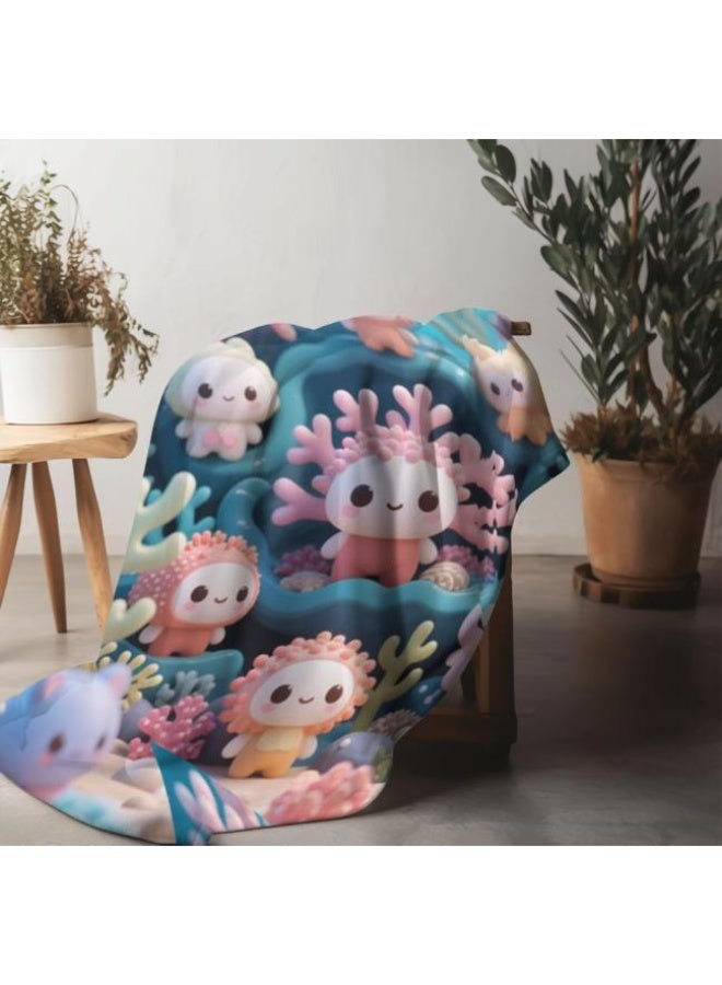 عام بطانية رقيقة من الفانيلا الكرتونية للأطفال والرضع (دافئة ومريحة، ومناسبة للنوم والألعاب) 70 سم * 100 سم - Image 5