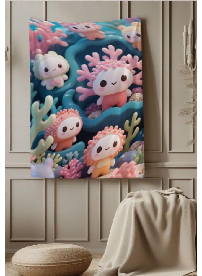 عام بطانية رقيقة من الفانيلا الكرتونية للأطفال والرضع (دافئة ومريحة، ومناسبة للنوم والألعاب) 70 سم * 100 سم - Image 3