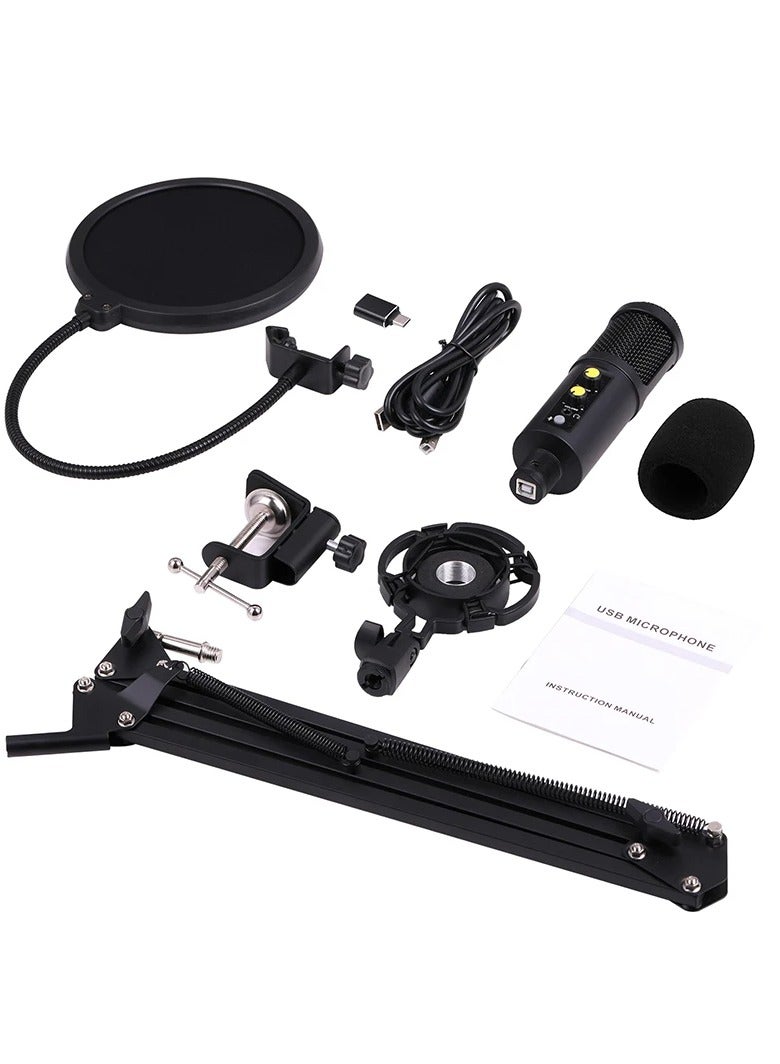 USB Computer Microphone Kit With Arm Shock Absorption Stand Popular Filters For Gaming Recording Podcast Chat Plug And Play  - Image 4