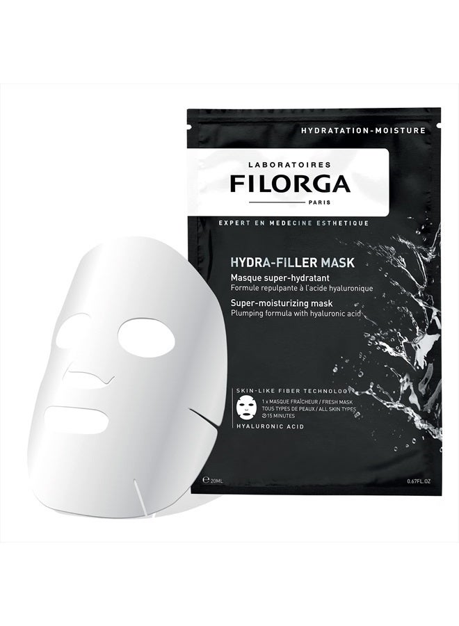 Laboratoires Filorga Paris Filorga Hydra-Filler Super Moisturizing Personal Skincare Face Mask, Sheet Mask With Concentrated Serum of Hyaluronic Acid and Aloe to Hydrate Skin and Boost Complexion Care, 0.81 oz.  - Image 2