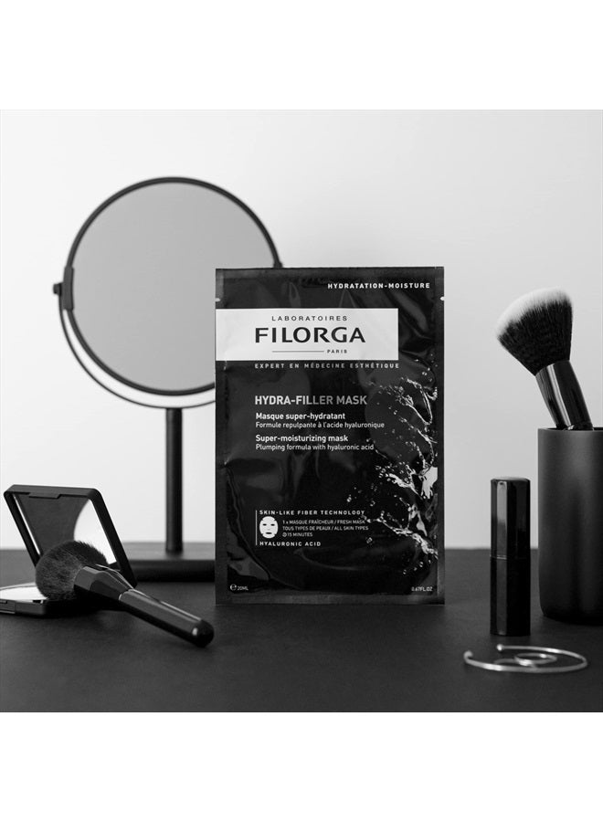 Laboratoires Filorga Paris Filorga Hydra-Filler Super Moisturizing Personal Skincare Face Mask, Sheet Mask With Concentrated Serum of Hyaluronic Acid and Aloe to Hydrate Skin and Boost Complexion Care, 0.81 oz.  - Image 3