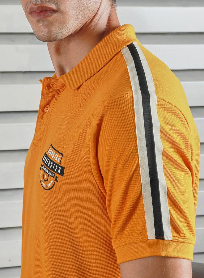 HIGH STAR HIGH STAR Patch Work Regular Fit Polo Neck T-Shirt - Image 4