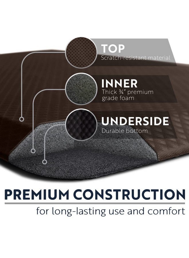 KANGAROO Thick Ergonomic Anti Fatigue Mats for Kitchen Floor, 39x20, Cushioned Standing Office Desk Mat, Waterproof Scratch Resistant Topside, Supportive All Day Comfort Padded Foam Rugs, Brown - Image 5