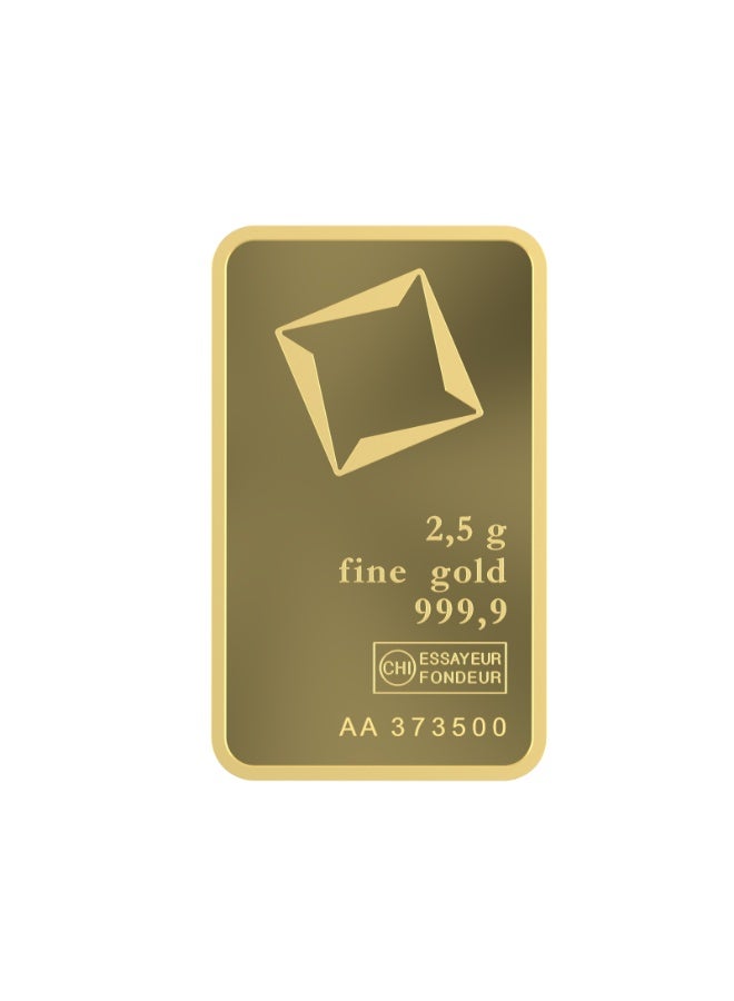 Valcambi 2.5g Gold Bar, 999.9 Fine Gold, Sealed Assay Packaging - Image 4