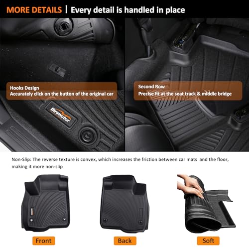 Binmotor-All Weather Floor Mats Cargo Liner for Mazda CX-5 2017 2018 2019 2020 2021 2022, Car Floor Mat CX5, Trunk Cargo Mat for Mazda CX5 Accessories Car Mats - Image 5