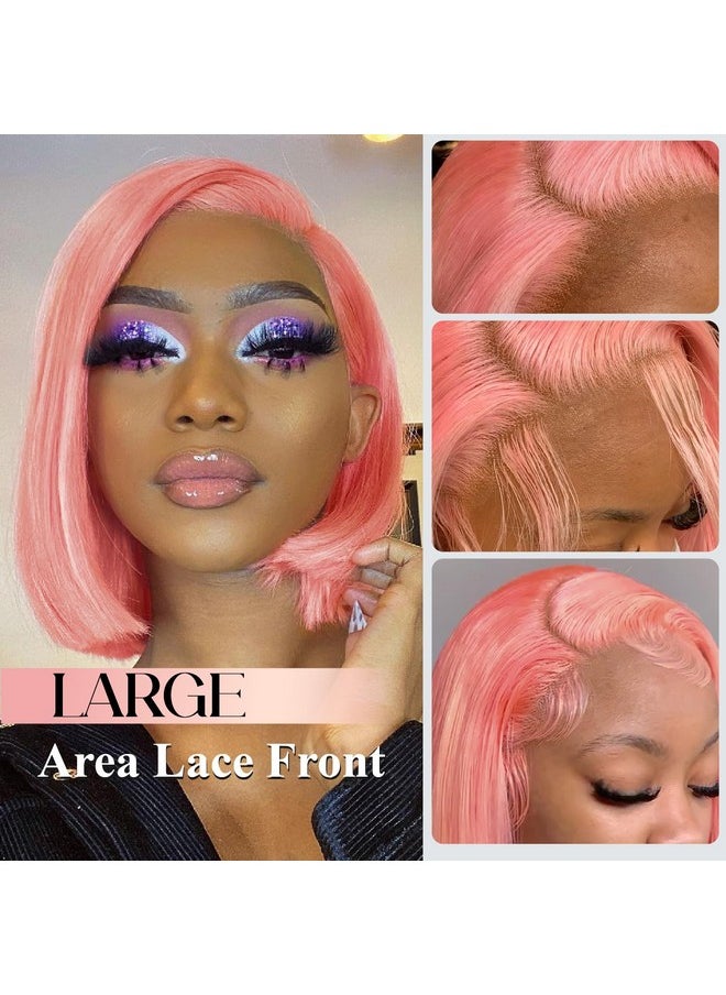 Ancy Hair Pink Bob Human Hair Wig 13X4 Hd Lace Front Wigs Pre Plucked Straight Short Bob Wig With Baby Hair Glueless Bob Wig For Black Women 10 Inch(180% Density Pink) - pzsku/ZD2D067134B9D0530B424Z/45/_/1696070559/7eb7f7f3-7709-4442-93ed-7d9e4bde9aac