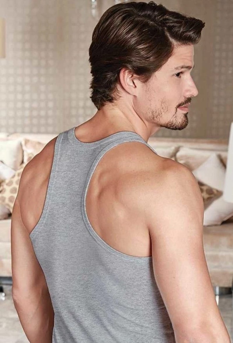Berrak Men's 6" Gray Lycra Cotton Rambo Sports Undershirt 1016 