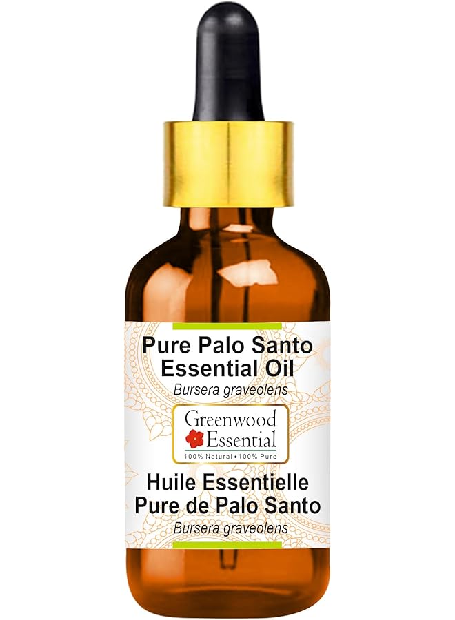 إيروريكس زيت بالو سانتو العطري النقي من بورسيرا جرافولينس المقطر بالبخار باستخدام قطارة زجاجية 15 مل 0.50 أونصة - Image 1