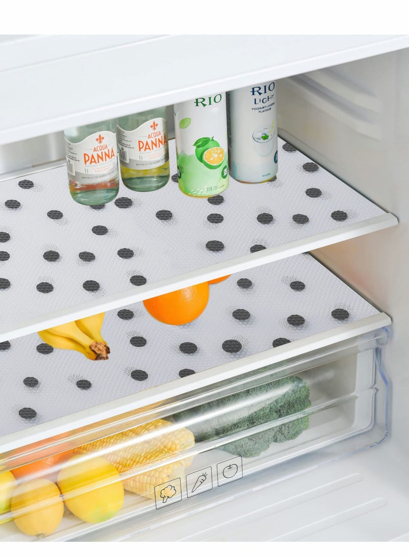 SYOSI Shelf Liner Drawer for Kitchen, Non-Adhesive Waterproof Transparent EVA Refrigerator Cabinet Pantry Shelves , Non-Slip Can be Cut Placemats ( Polka Dot / 17.7" x 47.2" ) - Image 5