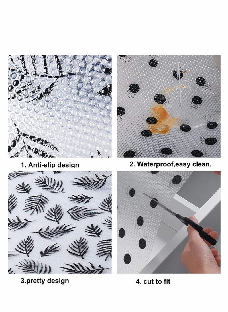 SYOSI Shelf Liner Drawer for Kitchen, Non-Adhesive Waterproof Transparent EVA Refrigerator Cabinet Pantry Shelves , Non-Slip Can be Cut Placemats ( Polka Dot / 17.7" x 47.2" ) - Image 2