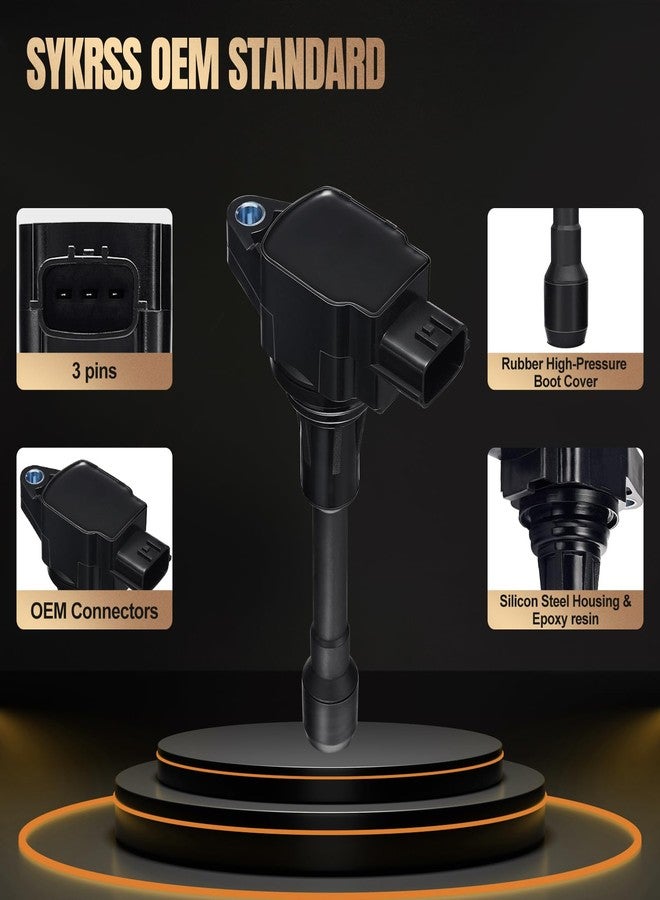 SYKRSS مجموعة ملفات إشعال SYKRSS UF549 (4 قطع) متوافقة مع سيارات نيسان سنترا، ألتيما، كيوب، باثفايندر، روغ، فيرسا، NV200 (1.6 لتر، 1.8 لتر، 2.0 لتر، 2.5 لتر، 4 أسطوانات)، وإنفينيتي FX50 M56 QX60 (2.5 لتر، 5.0 لتر، 5.6 لتر) C1696 5C1753 1788369 - Image 3