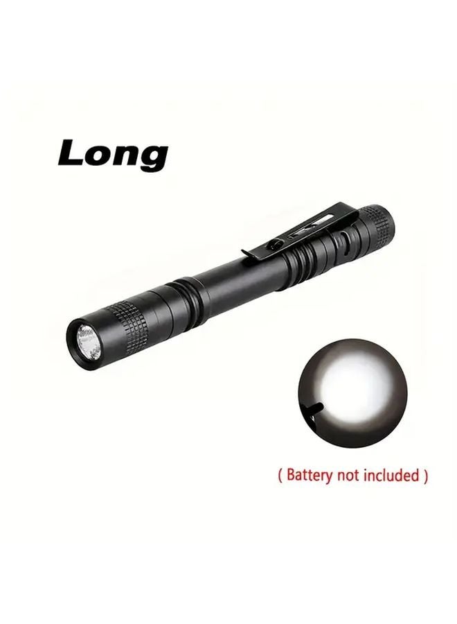 Portable Long LED Flashlight With Clip Penlight For Outdoor Camping Emergency - Image 1