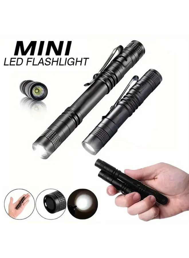 Portable Long LED Flashlight With Clip Penlight For Outdoor Camping Emergency - Image 2