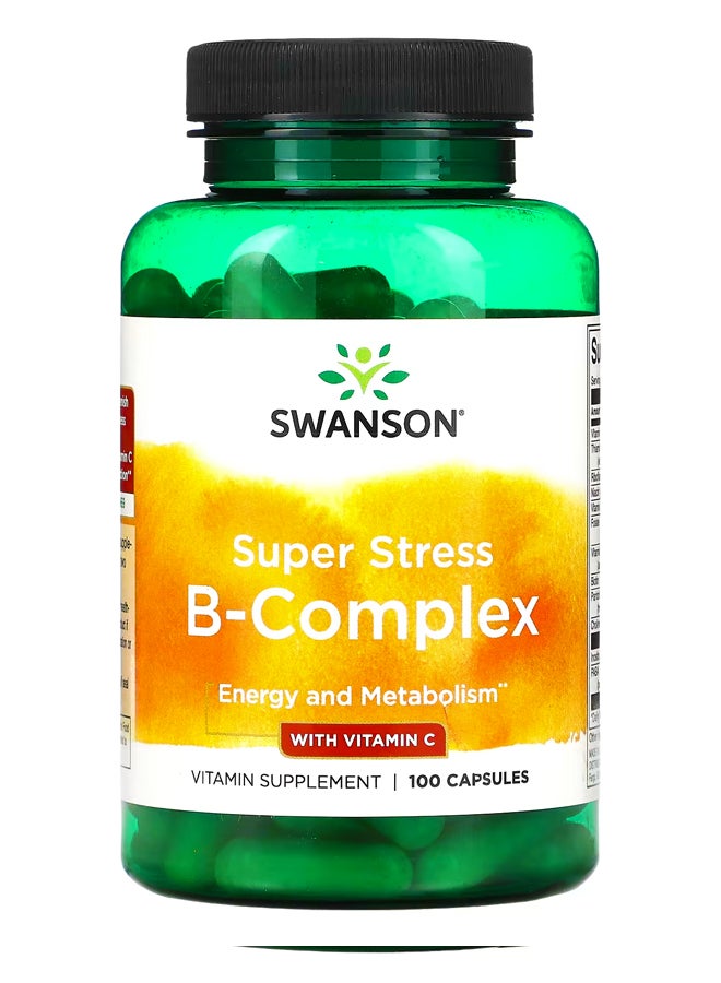 SWANSON Super Stress B-Complex With Vitamin C 100 Capsules