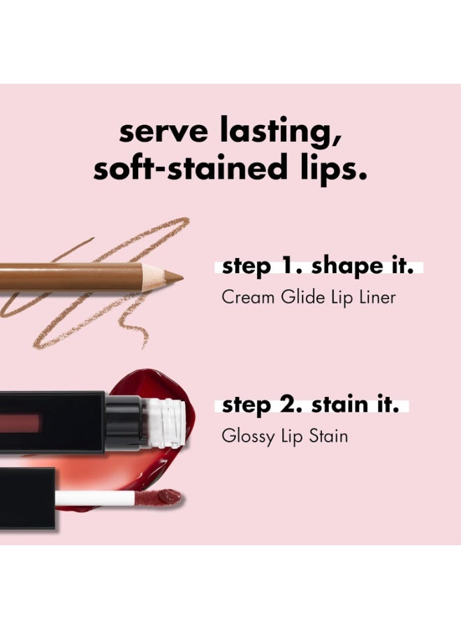 إلف e.l.f. ملوّن الشفاه اللامع (Glossy Lip Stain) — تركيبة خفيفة الوزن تدوم طويلاً، تمنح الشفاه لمسة لونية شفافة ولمسة نهائية ذات لمعان ناعم — منتج نباتي ولم يُجرَ اختباره على الحيوانات — درجة "Fuchsia Fantasy" (4 مل) - Image 4