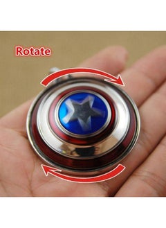 RainSound RainSound Captain America Shield Keychain Metal Keyring, Rotating (Silver Glossy)  - Image 4
