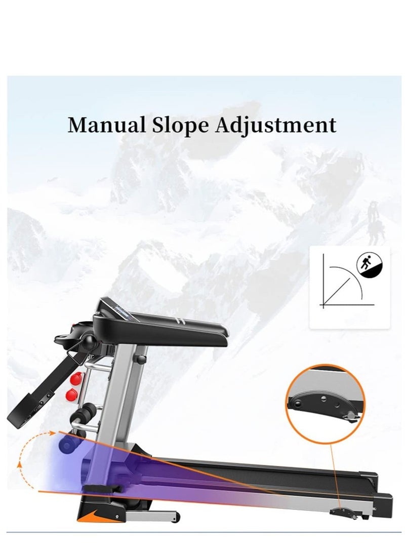 Multifunctional Folding Treadmill, Home Silent Shock Absorption Indoor Walking Machine (EU Plug)