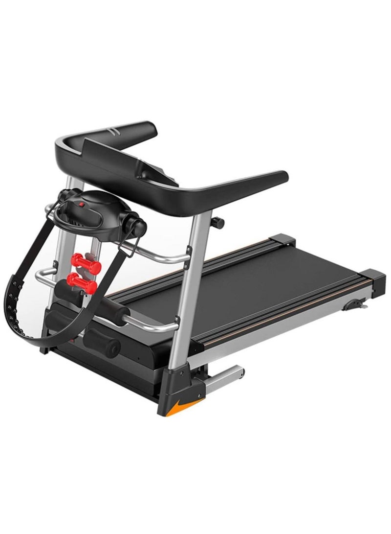 Multifunctional Folding Treadmill, Home Silent Shock Absorption Indoor Walking Machine (EU Plug)