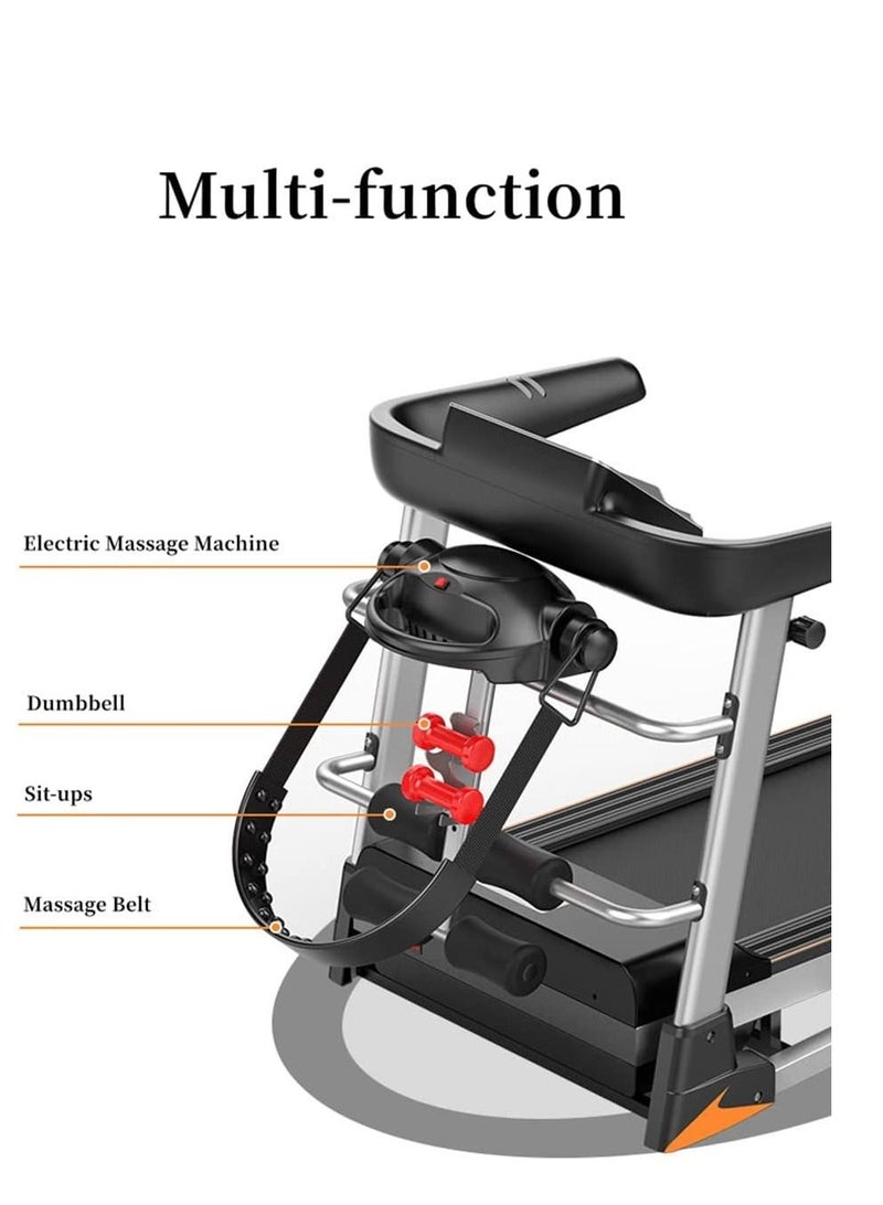 Multifunctional Folding Treadmill, Home Silent Shock Absorption Indoor Walking Machine (EU Plug)