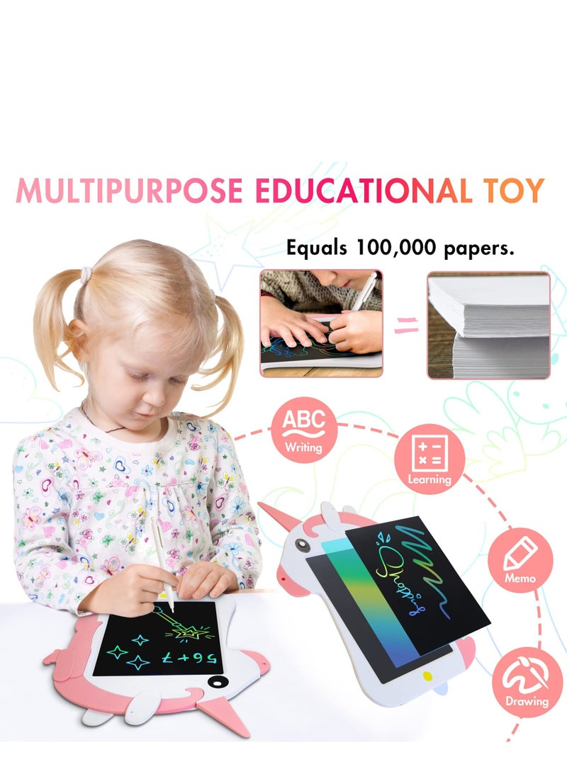 KASTWAVE - Unicorn LCD Writing Tablet for Kids 8.5 Inch Doodle Scribbler Pad with Stylus,Painting Board, Magic Board, Birthday Gifts, Drawing Board Educational Toys for 3+ Years Old - Image 1