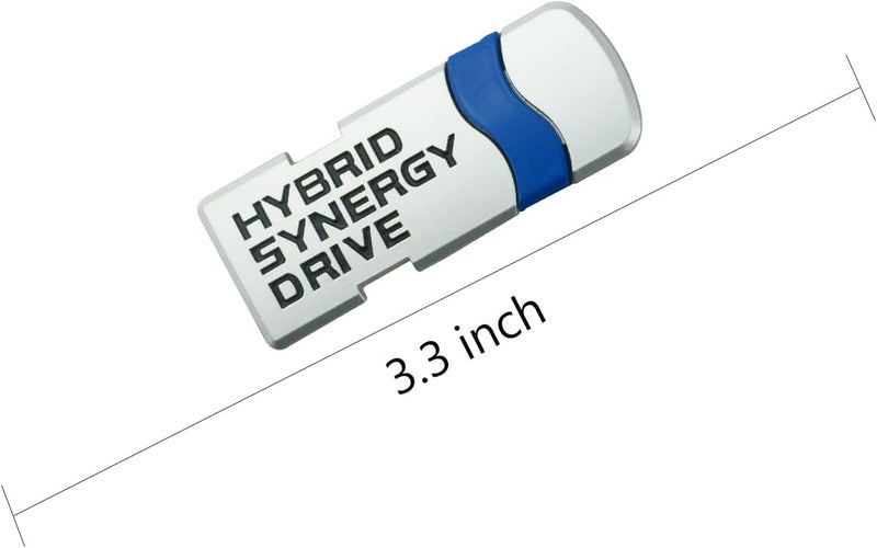 AutoBizarre 3D Raised Hybrid Synergy Drive Logo Metal Monogram Emblem Badge Sticker for All Cars & Bikes (Silver) - Image 3