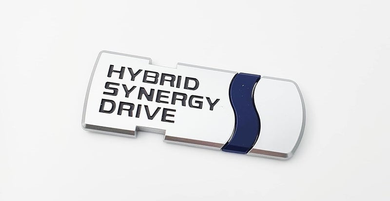 AutoBizarre 3D Raised Hybrid Synergy Drive Logo Metal Monogram Emblem Badge Sticker for All Cars & Bikes (Silver) - Image 1