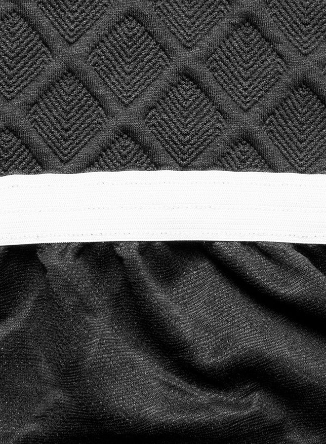 NIBEMINENT Stretchable Dining Chair Slipcover Black 12X1X12 - Image 5