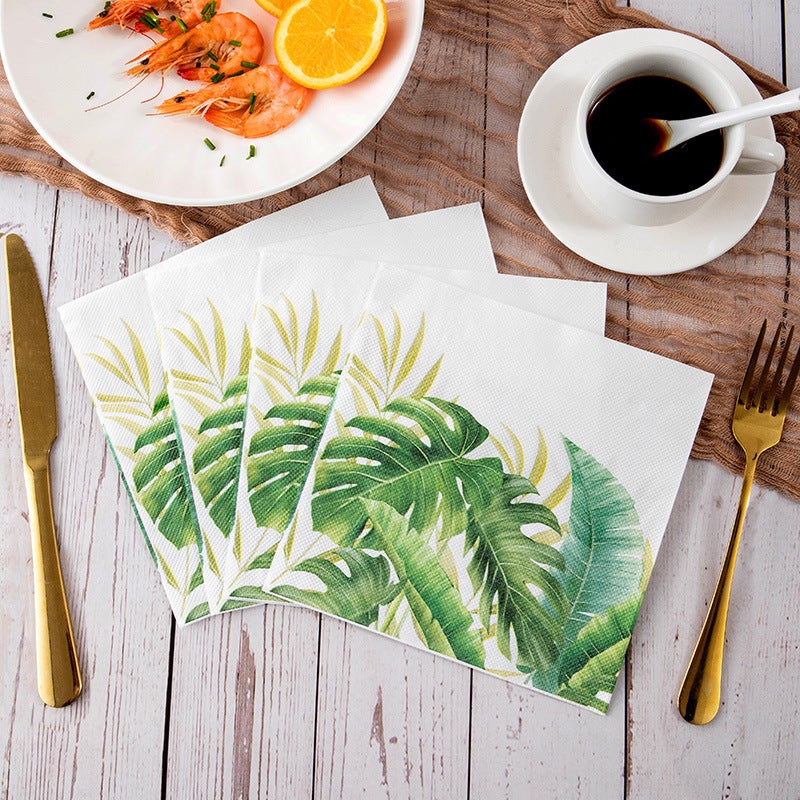 Party Printing Paper Towel Napkin Party Color Paper Flowers Restaurant Can Be Printed Logo - Image 4