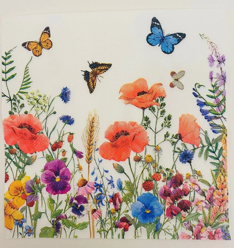 Party Printing Paper Towel Napkin Party Color Paper Flowers Restaurant Can Be Printed Logo - Image 1