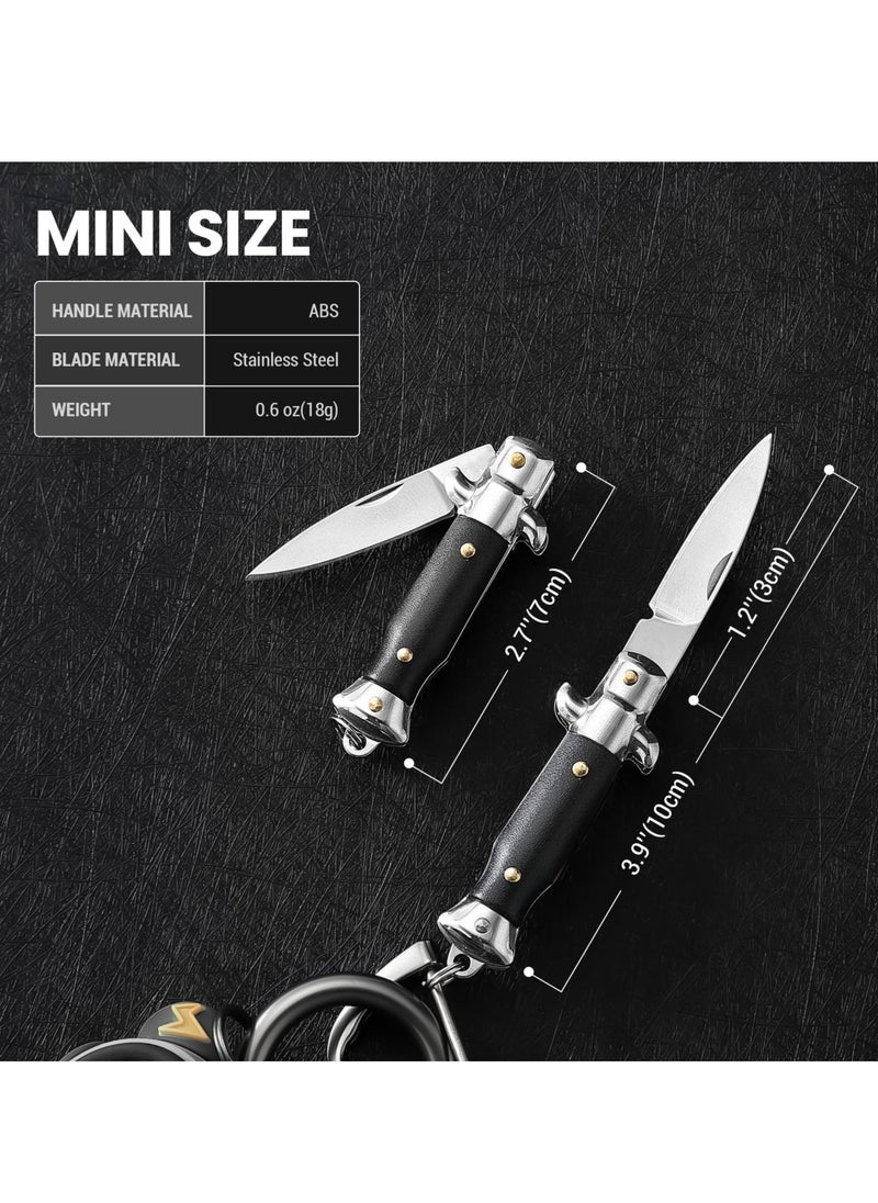 SYOSI - Small Pocket Knife, Cool Folding Knives Box Cutter, Mini EDC Knife with Unique Design, Little Tiny Knives for Every Day Carry, Camping, Hiking and Outdoor, Small Gift for Women Men - Image 1