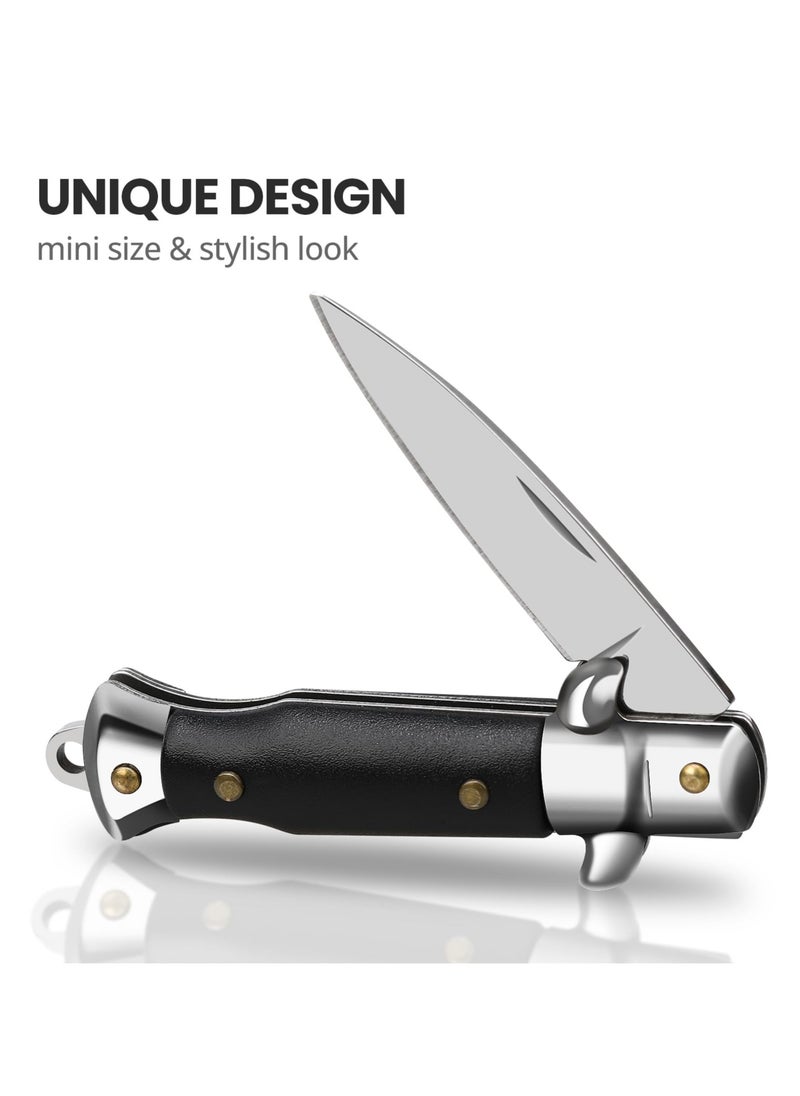 SYOSI - Small Pocket Knife, Cool Folding Knives Box Cutter, Mini EDC Knife with Unique Design, Little Tiny Knives for Every Day Carry, Camping, Hiking and Outdoor, Small Gift for Women Men - Image 1