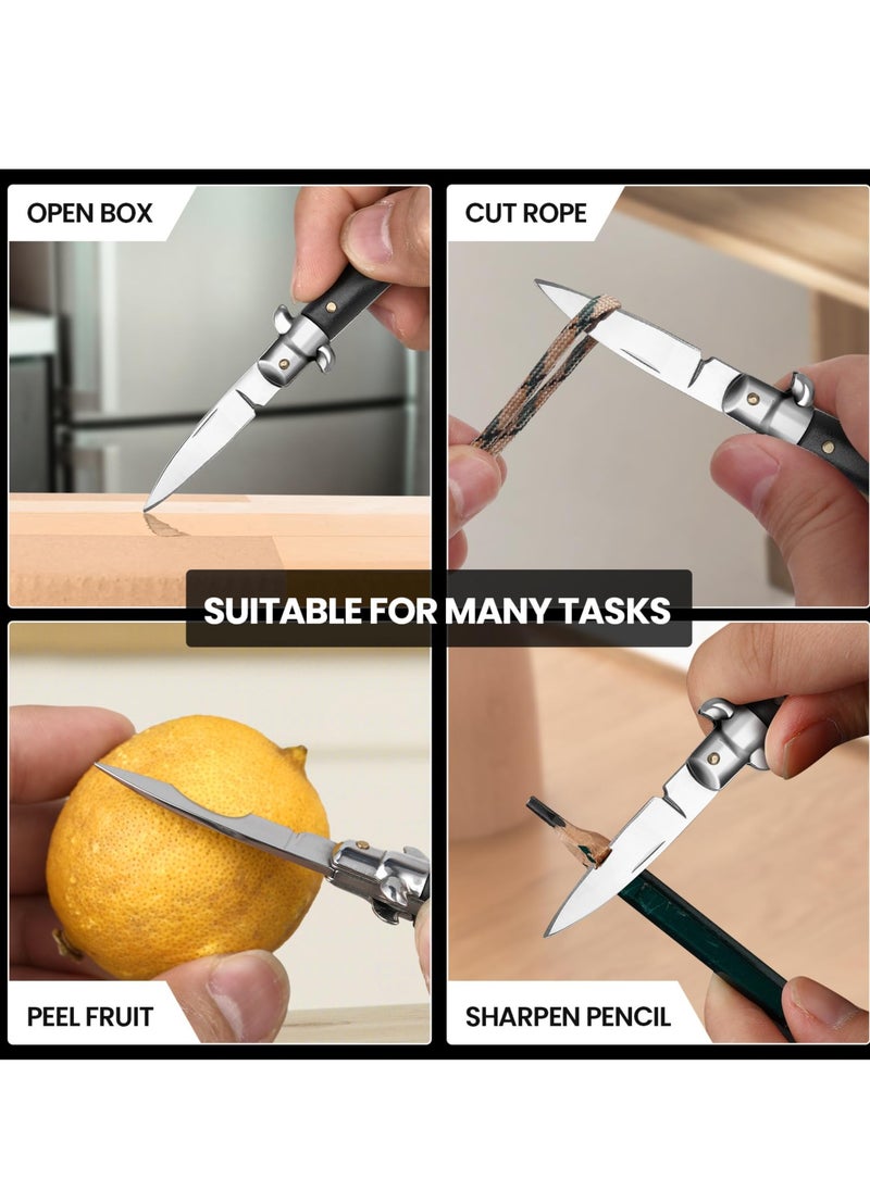 SYOSI - Small Pocket Knife, Cool Folding Knives Box Cutter, Mini EDC Knife with Unique Design, Little Tiny Knives for Every Day Carry, Camping, Hiking and Outdoor, Small Gift for Women Men - Image 1