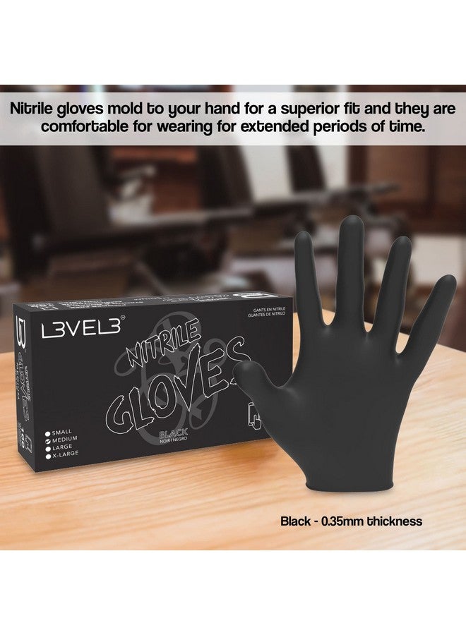 L3 L3 Level 3 Nitrile Gloves - Professional Heavy Duty Disposable Gloves - Latex Free - Fits Snug - Box of 100