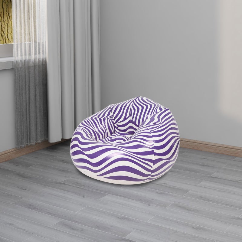 Foldable Inflatable Lazy Sofa Chair Outdoor Bean Bag For Camping Relaxing Inflatable Furniture For Adults Portable Sofa Chair For Backyard Beach And Travel - Image 4