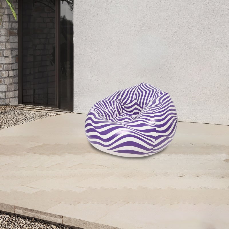 Foldable Inflatable Lazy Sofa Chair Outdoor Bean Bag For Camping Relaxing Inflatable Furniture For Adults Portable Sofa Chair For Backyard Beach And Travel - Image 2