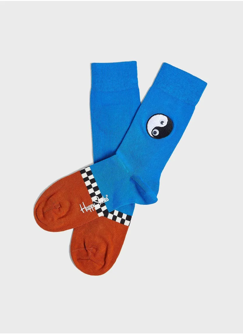 Happy Socks Eye Yin Yang Crew Socks