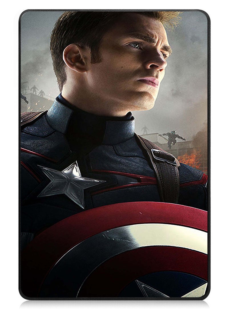 Protective Flip Case For Apple iPad Air 11 (2024) With Trifold Stand Auto Wake Sleep Shockproof Cover captain-america