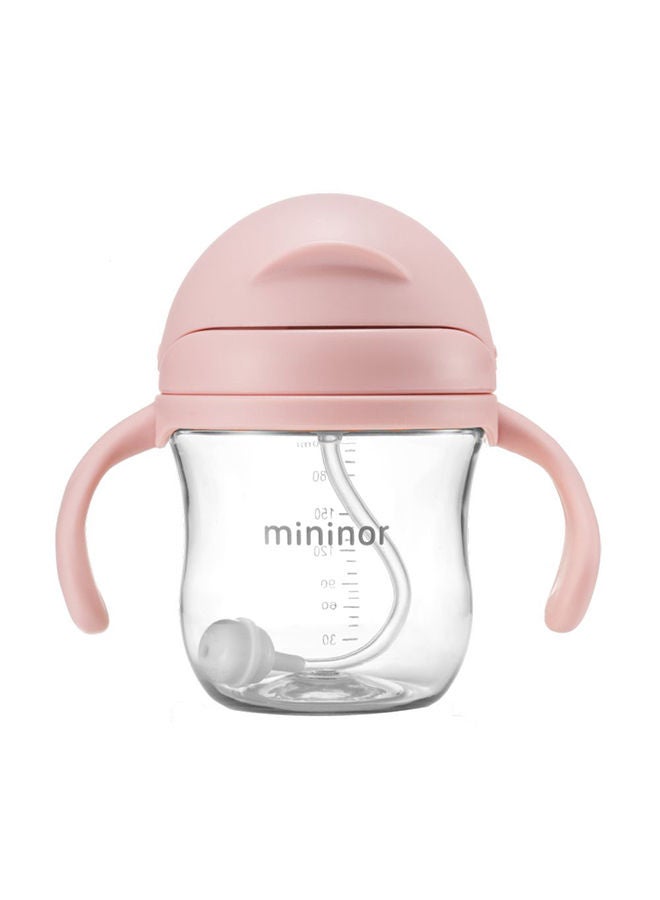 Mininor Straw Bottle Tritan 220 Ml Rose - Image 1