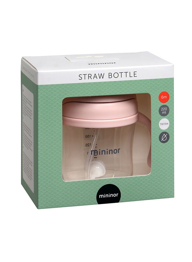 Mininor Straw Bottle Tritan 220 Ml Rose - Image 3